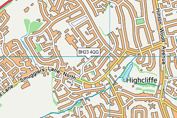 BH23 4QG map - OS VectorMap District (Ordnance Survey) BH23 4QG map - OS VectorMap District (Ordnance Survey)