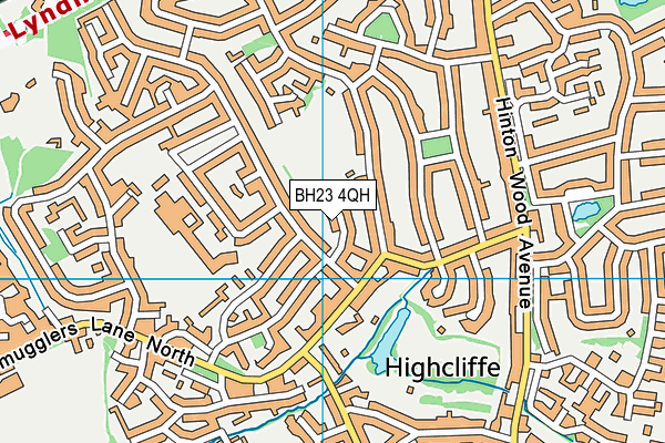 BH23 4QH map - OS VectorMap District (Ordnance Survey) BH23 4QH map - OS VectorMap District (Ordnance Survey)