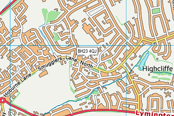 BH23 4QJ map - OS VectorMap District (Ordnance Survey) BH23 4QJ map - OS VectorMap District (Ordnance Survey)