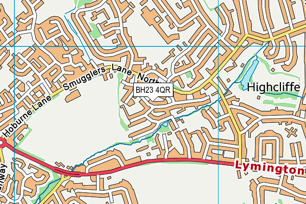 BH23 4QR map - OS VectorMap District (Ordnance Survey) BH23 4QR map - OS VectorMap District (Ordnance Survey)