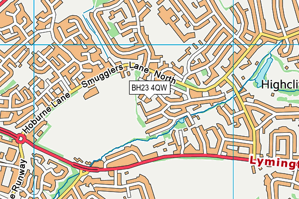 BH23 4QW map - OS VectorMap District (Ordnance Survey) BH23 4QW map - OS VectorMap District (Ordnance Survey)
