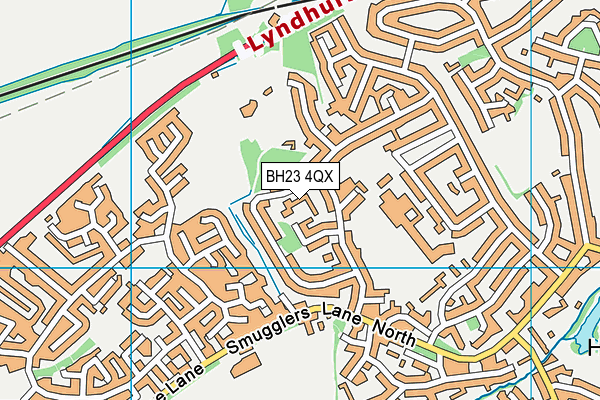 BH23 4QX map - OS VectorMap District (Ordnance Survey) BH23 4QX map - OS VectorMap District (Ordnance Survey)