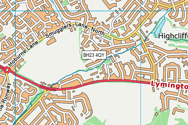 BH23 4QY map - OS VectorMap District (Ordnance Survey) BH23 4QY map - OS VectorMap District (Ordnance Survey)