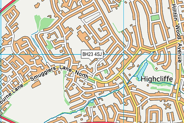 BH23 4SJ map - OS VectorMap District (Ordnance Survey) BH23 4SJ map - OS VectorMap District (Ordnance Survey)