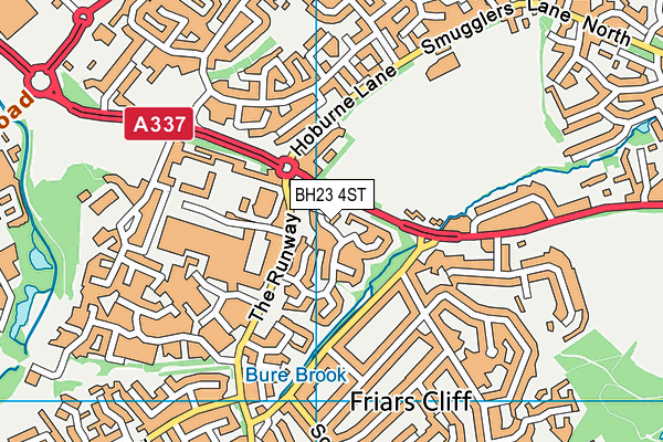BH23 4ST map - OS VectorMap District (Ordnance Survey) BH23 4ST map - OS VectorMap District (Ordnance Survey)