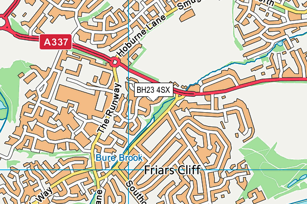 BH23 4SX map - OS VectorMap District (Ordnance Survey)