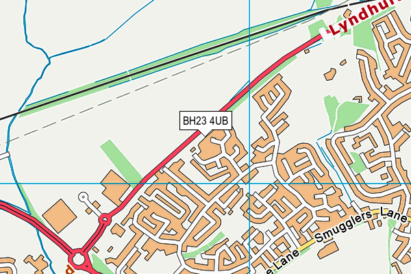 BH23 4UB map - OS VectorMap District (Ordnance Survey) BH23 4UB map - OS VectorMap District (Ordnance Survey)