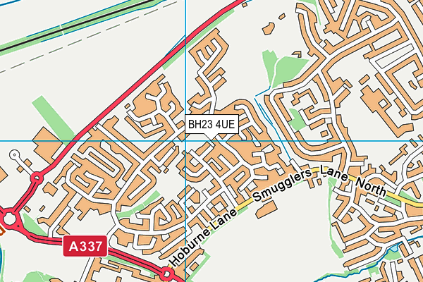 BH23 4UE map - OS VectorMap District (Ordnance Survey) BH23 4UE map - OS VectorMap District (Ordnance Survey)