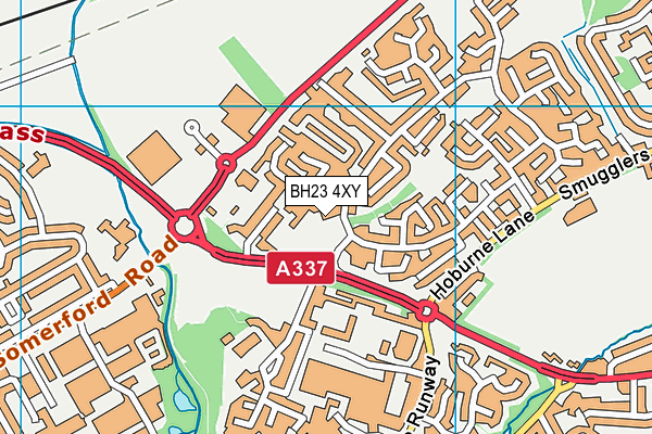 BH23 4XY map - OS VectorMap District (Ordnance Survey) BH23 4XY map - OS VectorMap District (Ordnance Survey)