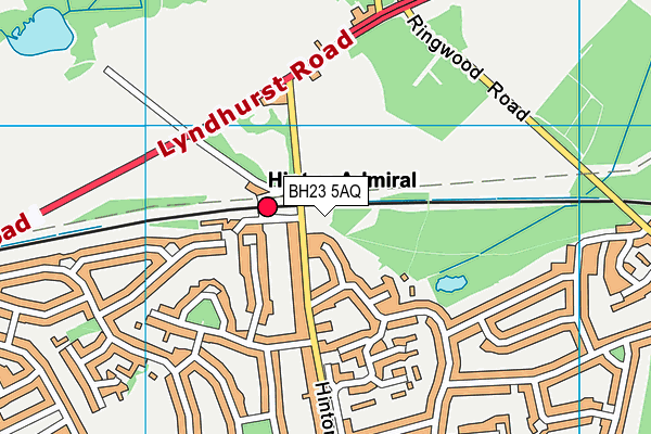 BH23 5AQ map - OS VectorMap District (Ordnance Survey)