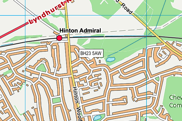 BH23 5AW map - OS VectorMap District (Ordnance Survey) BH23 5AW map - OS VectorMap District (Ordnance Survey)