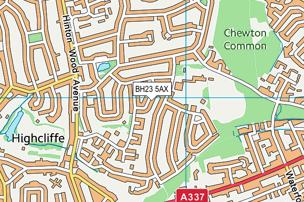 BH23 5AX map - OS VectorMap District (Ordnance Survey) BH23 5AX map - OS VectorMap District (Ordnance Survey)