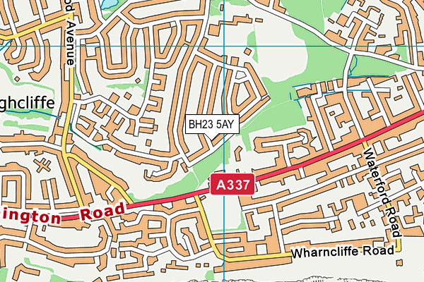 BH23 5AY map - OS VectorMap District (Ordnance Survey) BH23 5AY map - OS VectorMap District (Ordnance Survey)