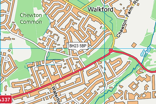 BH23 5BP map - OS VectorMap District (Ordnance Survey)