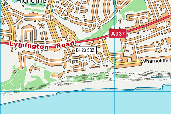 BH23 5BZ map - OS VectorMap District (Ordnance Survey) BH23 5BZ map - OS VectorMap District (Ordnance Survey)