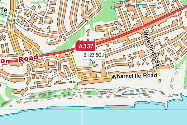 BH23 5GJ map - OS VectorMap District (Ordnance Survey)