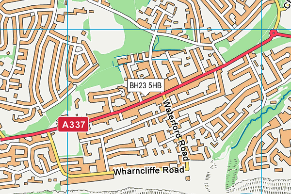 BH23 5HB map - OS VectorMap District (Ordnance Survey)