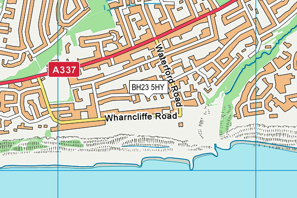 BH23 5HY map - OS VectorMap District (Ordnance Survey)