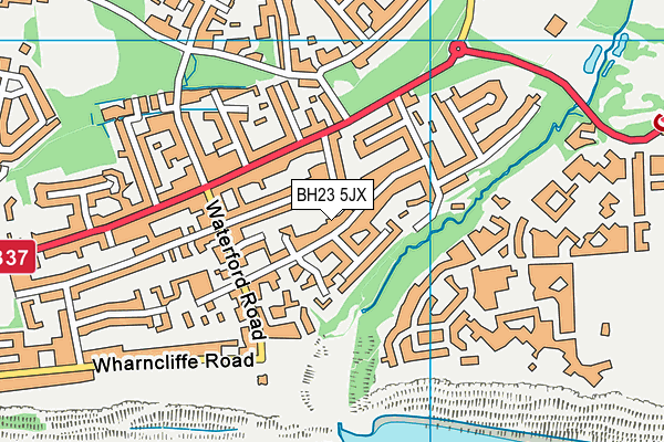 BH23 5JX map - OS VectorMap District (Ordnance Survey) BH23 5JX map - OS VectorMap District (Ordnance Survey)