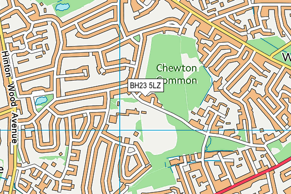 BH23 5LZ map - OS VectorMap District (Ordnance Survey)