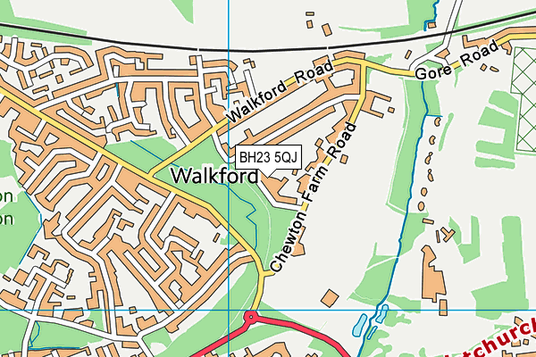 BH23 5QJ map - OS VectorMap District (Ordnance Survey) BH23 5QJ map - OS VectorMap District (Ordnance Survey)