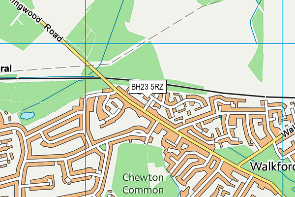 BH23 5RZ map - OS VectorMap District (Ordnance Survey) BH23 5RZ map - OS VectorMap District (Ordnance Survey)