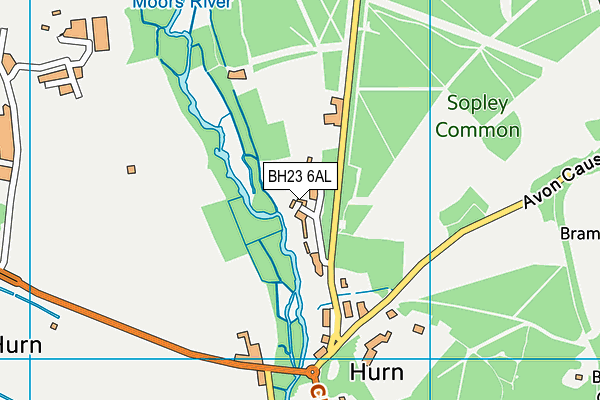 BH23 6AL map - OS VectorMap District (Ordnance Survey)