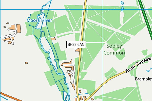 BH23 6AN map - OS VectorMap District (Ordnance Survey) BH23 6AN map - OS VectorMap District (Ordnance Survey)
