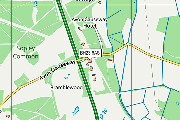 BH23 6AS map - OS VectorMap District (Ordnance Survey) BH23 6AS map - OS VectorMap District (Ordnance Survey)