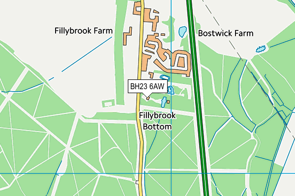 BH23 6AW map - OS VectorMap District (Ordnance Survey)
