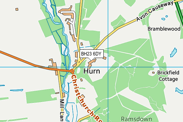 BH23 6DY map - OS VectorMap District (Ordnance Survey)