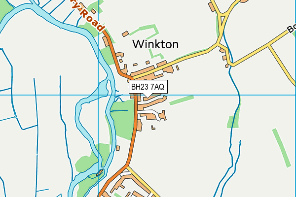 BH23 7AQ map - OS VectorMap District (Ordnance Survey)