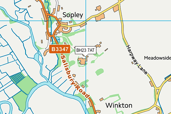BH23 7AT map - OS VectorMap District (Ordnance Survey) BH23 7AT map - OS VectorMap District (Ordnance Survey)
