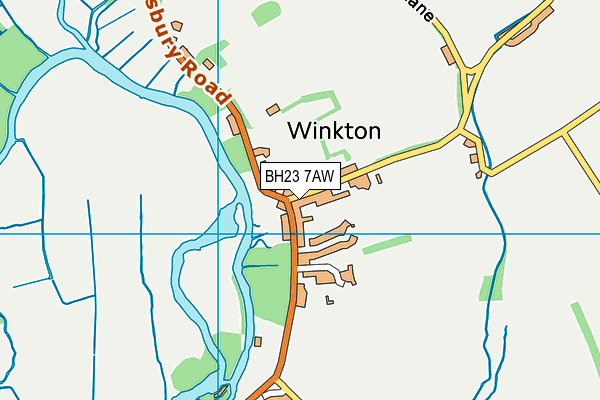 BH23 7AW map - OS VectorMap District (Ordnance Survey) BH23 7AW map - OS VectorMap District (Ordnance Survey)