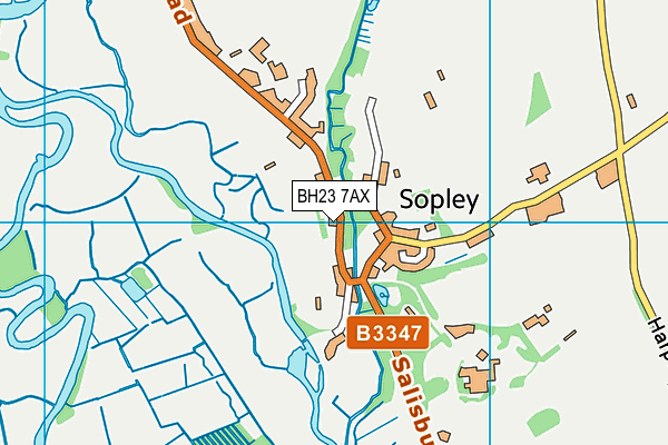BH23 7AX map - OS VectorMap District (Ordnance Survey) BH23 7AX map - OS VectorMap District (Ordnance Survey)