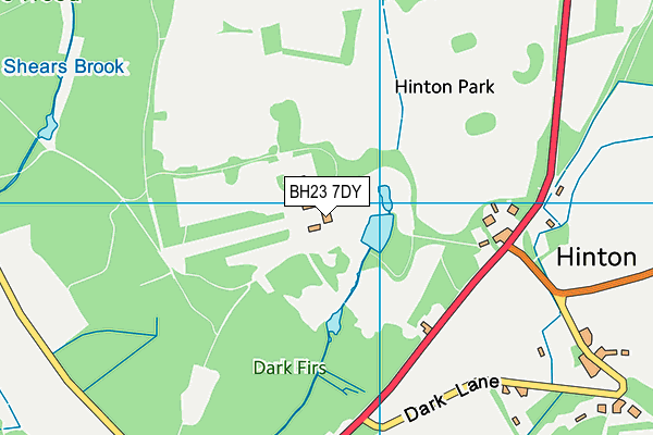 BH23 7DY map - OS VectorMap District (Ordnance Survey)
