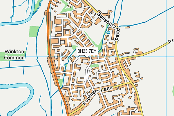 BH23 7EY map - OS VectorMap District (Ordnance Survey) BH23 7EY map - OS VectorMap District (Ordnance Survey)