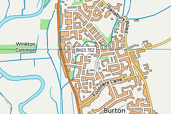 BH23 7EZ map - OS VectorMap District (Ordnance Survey) BH23 7EZ map - OS VectorMap District (Ordnance Survey)