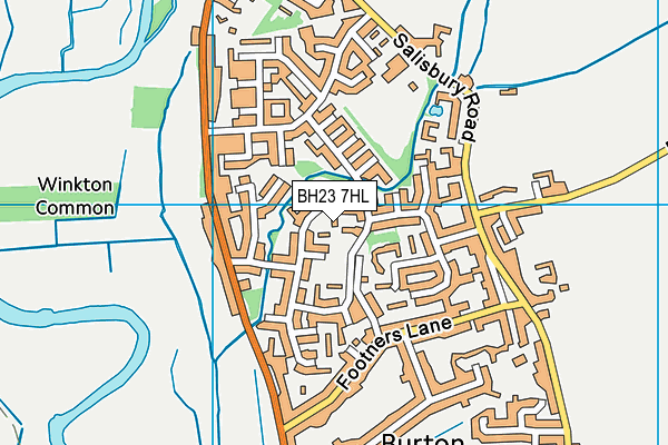 BH23 7HL map - OS VectorMap District (Ordnance Survey) BH23 7HL map - OS VectorMap District (Ordnance Survey)