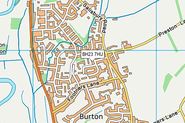 BH23 7HU map - OS VectorMap District (Ordnance Survey) BH23 7HU map - OS VectorMap District (Ordnance Survey)