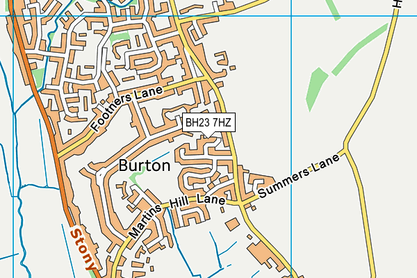 BH23 7HZ map - OS VectorMap District (Ordnance Survey) BH23 7HZ map - OS VectorMap District (Ordnance Survey)