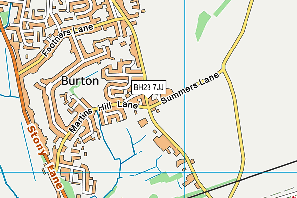 BH23 7JJ map - OS VectorMap District (Ordnance Survey) BH23 7JJ map - OS VectorMap District (Ordnance Survey)
