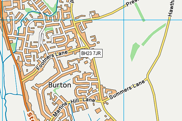 BH23 7JR map - OS VectorMap District (Ordnance Survey) BH23 7JR map - OS VectorMap District (Ordnance Survey)