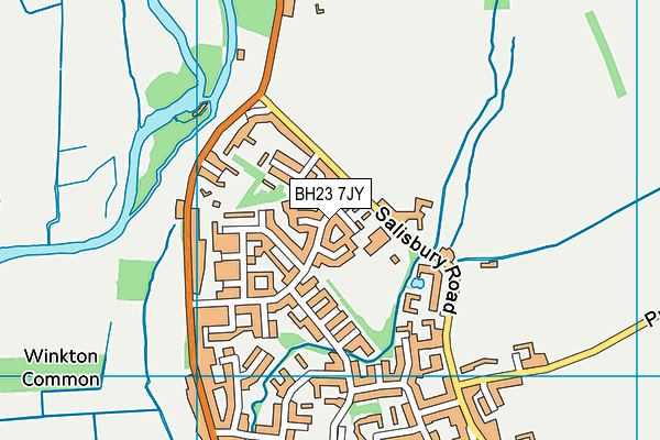 BH23 7JY map - OS VectorMap District (Ordnance Survey)