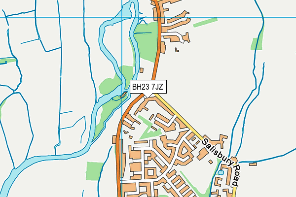 BH23 7JZ map - OS VectorMap District (Ordnance Survey) BH23 7JZ map - OS VectorMap District (Ordnance Survey)