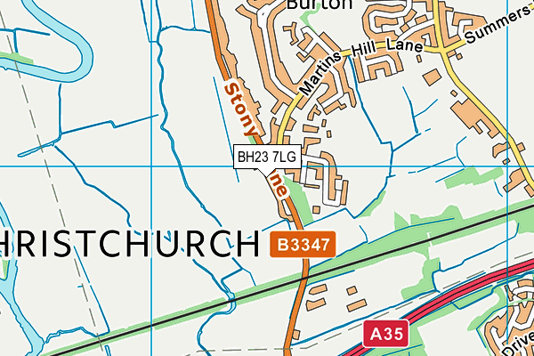 BH23 7LG map - OS VectorMap District (Ordnance Survey) BH23 7LG map - OS VectorMap District (Ordnance Survey)