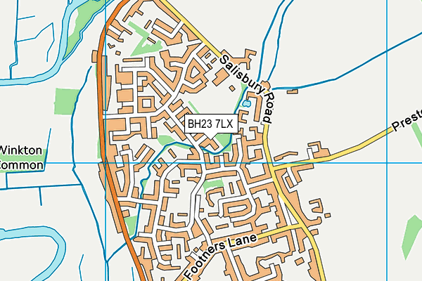 BH23 7LX map - OS VectorMap District (Ordnance Survey) BH23 7LX map - OS VectorMap District (Ordnance Survey)