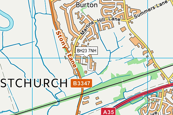 BH23 7NH map - OS VectorMap District (Ordnance Survey)