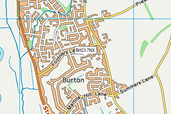 BH23 7NX map - OS VectorMap District (Ordnance Survey) BH23 7NX map - OS VectorMap District (Ordnance Survey)