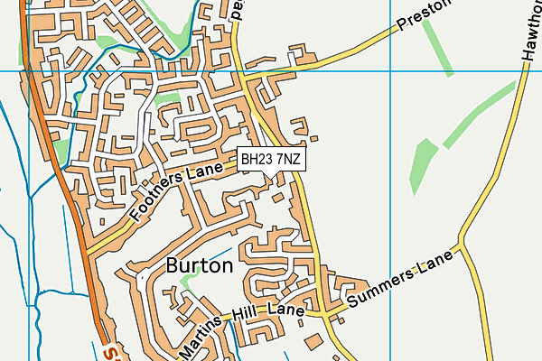 BH23 7NZ map - OS VectorMap District (Ordnance Survey) BH23 7NZ map - OS VectorMap District (Ordnance Survey)